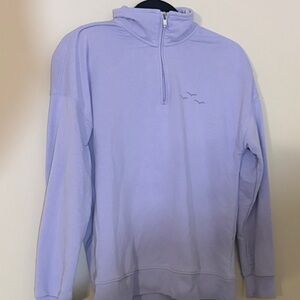 Lavender Half-Zip Pullover Sweatshirt